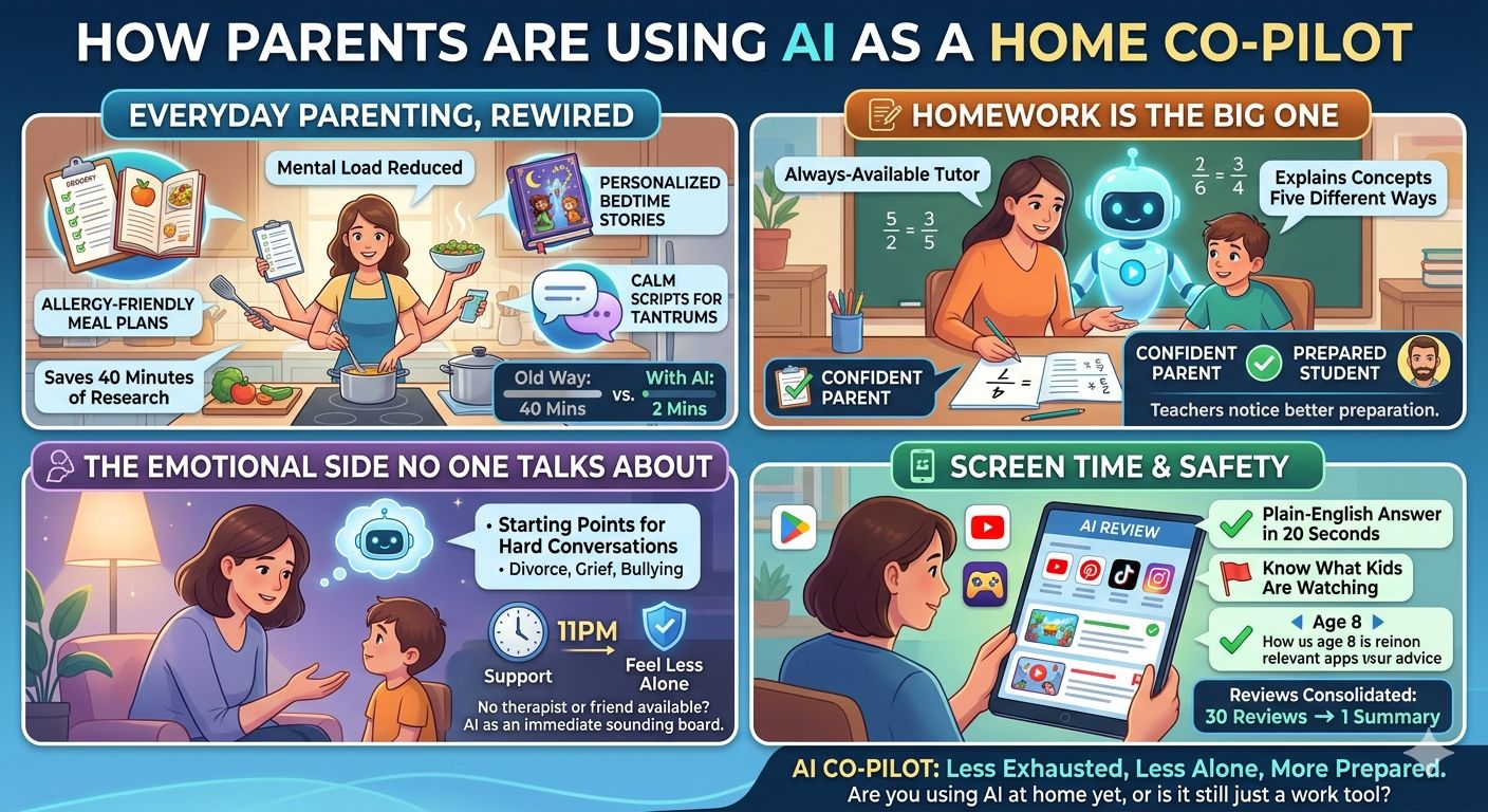 A mom in Ohio hasn't Googled a parenting question in six months. Her AI does it before she even finishes asking.